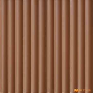 undefined-Brown Fluted Wall Tile Code28860 (75x300mm, Matt)