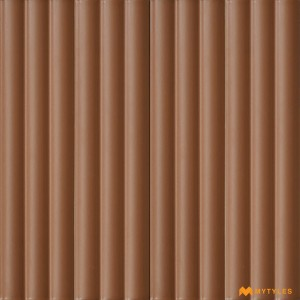 undefined-Brown Fluted Wall Tile Code28860 (75x300mm, Matt)