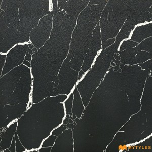 undefined-Porcelain Black Floor and Wall Tile Code11389 (600x600mm, Rustic)