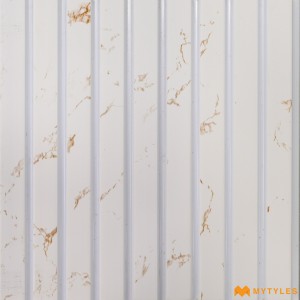 undefined-White Louver Wall Panels Code34791 (6Inchx8Feet, Matt)