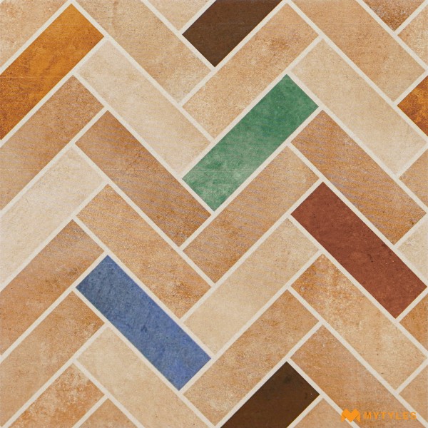 Geometric Tiles-Ceramic Cream Geometric Floor and Wall Tile Code32797 (300x300mm, Matt)