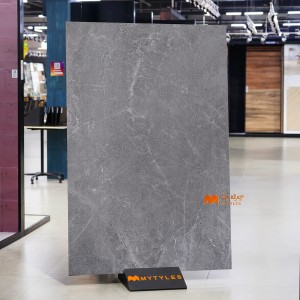 undefined-Vitrified Black Floor and Wall Tile Code37298 (1200x1800mm, Matt)