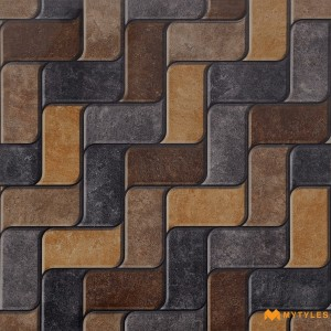 undefined-Multi Color Digital Parking Floor and Wall Tile Code31015 (500x500mm, Matt)