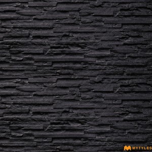 undefined-Vitrified Black Elevation Wall Tile Code34380 (300x600mm, Matt)