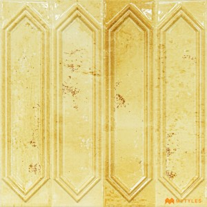 undefined-Ceramic Yellow Picket Wall Tile Code31445 (300x300mm, Glossy)