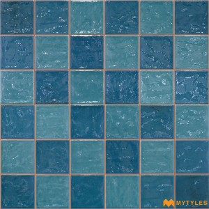 undefined-Ceramic Blue Geometric Wall Tile Code35226 (300x600mm, Glossy)