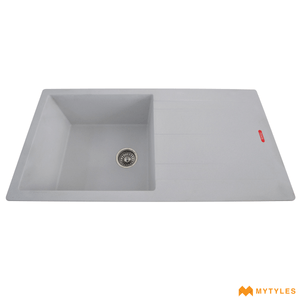 undefined-Futura Kitchen Sink - Quartz Series FS 4020 NQ White Spot Code14146 (40x20 Inch, Single Bowl)