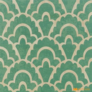 undefined-Vitrified Green Moroccan Floor and Wall Tile Code28400 (300x300mm, Matt)
