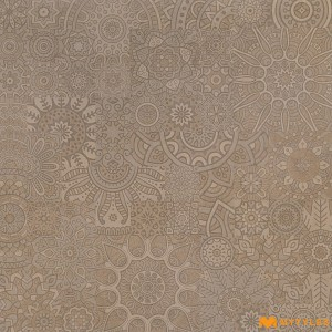 undefined-Vitrified Brown Moroccan Floor and Wall Tile Code33142 (600x600mm, Carving Matt)