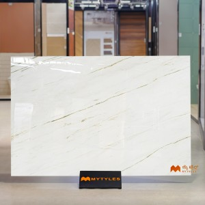 undefined-Vitrified White Slab Floor and Wall Tile Code37281 (1200x1800mm, Glossy)