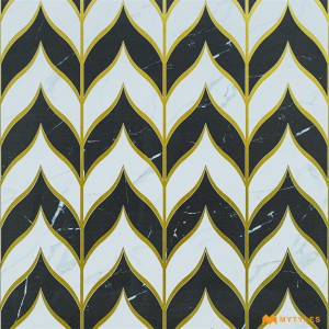 undefined-Imported Black Highlighter Floor and Wall Tile Code28851 (600x600mm, Metallic)