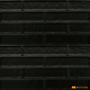 undefined-Ceramic Black Subway Wall Tile Code26433 (300x600mm, Matt)