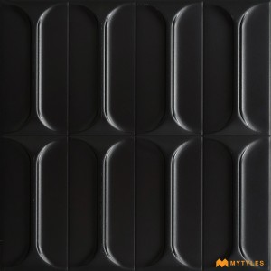 undefined-Ceramic Black Textured  Wall Tile Code26670 (300x300mm, Matt)