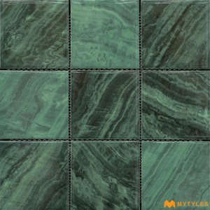 undefined-Imported Green Glass Mosaic Tile Code29005 (300x300mm, Glossy)