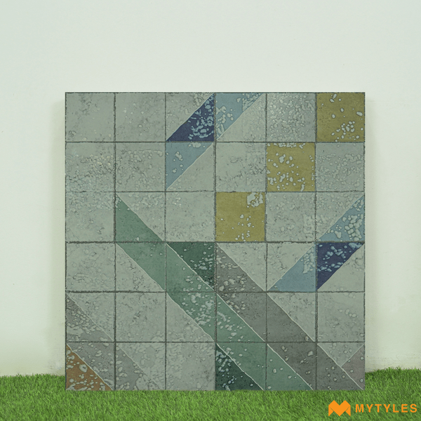 Buy 2 x 2 feet Moroccan Wall & Floor Tile code23048 | citron & smoke