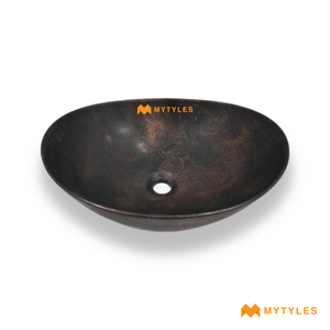 undefined-Quartz Black Copper Wash Basin Code16859 (360x460mm, Matt)