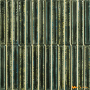 undefined-Imported Black Kitkat Mosaic Wall Tile Code27126 (125x250mm, Glossy)