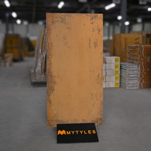 undefined-Vitrified Brown Floor and Wall Tile Code28465 (600x1200mm, Metallic)