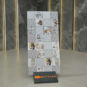 undefined-Vitrified Gray Floor and Wall Tile Code30087 (600x1200mm, Matt/Glossy)