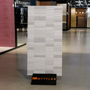 undefined-Vitrified Gray Textured Wall Tile Code36931 (600x1200mm, Matt)