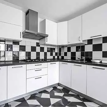 Buy Black and White Kitchen Tiles Design for Floor and Wall Online